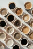Table Filled With Cups of Coffee photo