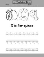 alphabets tracing letters for hand practicing vector