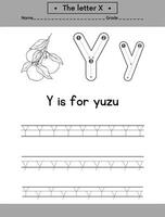 alphabets tracing letters for hand practicing vector