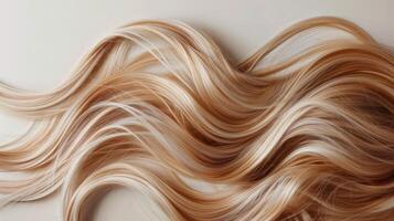 Close-Up of a Long Blonde Hair photo