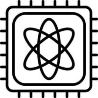 Quantum Computer Icon Design vector
