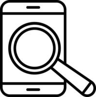 Mobile Search Icon Design vector