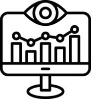 Monitoring Icon Design vector