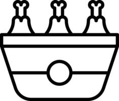 Chicken Bucket Icon Design vector