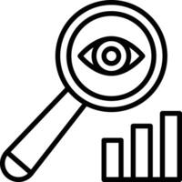 Visibility Analysis Icon Design vector