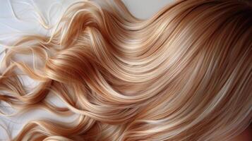 Close-Up of a Long Blonde Hair photo