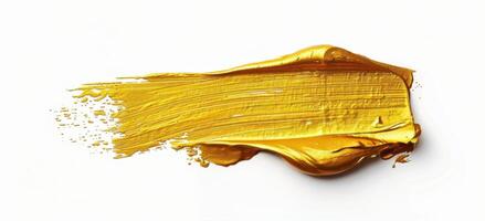 Close Up of Paint Brush on White Background photo