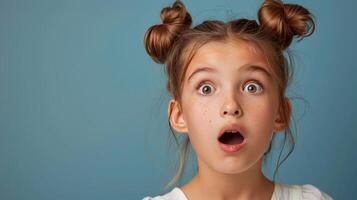 Young Girl With Messy Bun photo