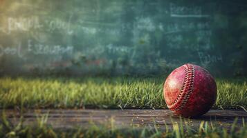 Red Ball on Lush Green Field photo