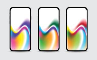 Mobile Wallpapers Design. Screens gradient set background for smartphones and mobile phones. Background for social media post, screen, mobile app, flyer. Modern screen design for mobile app vector