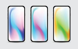 Mobile Wallpapers Design. Screens gradient set background for smartphones and mobile phones. Background for social media post, screen, mobile app, flyer. Modern screen design for mobile app. vector