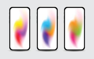 Mobile Wallpapers Design. Screens gradient set background for smartphones and mobile phones. Background for social media post, screen, mobile app, flyer. Modern screen design for mobile app. vector
