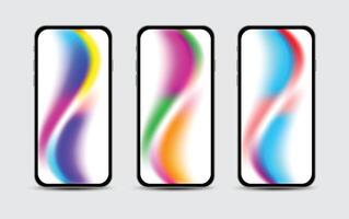 Mobile Wallpapers Design. Screens gradient set background for smartphones and mobile phones. Background for social media post, screen, mobile app, flyer. Modern screen design for mobile app vector