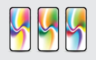 Mobile Wallpapers Design. Screens gradient set background for smartphones and mobile phones. Background for social media post, screen, mobile app, flyer. Modern screen design for mobile app vector