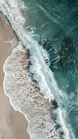 Aerial View of the Ocean and Beach photo