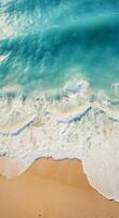 aéreo ver de playa con olas foto