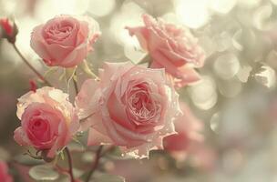 Blooming Pink Roses photo