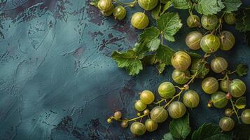 Cluster of Grapes on Table photo