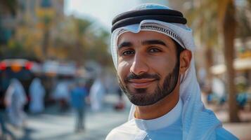 Man in White Outfit by Body of Water photo