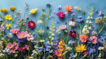 Flowers Hanging on a Wall photo