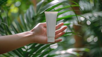 Person Holding Tube of Cream photo