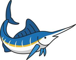 Marlin fish illustration vector