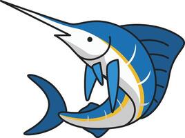 Marlin fish illustration vector