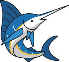 Marlin fish illustration vector