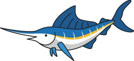 Marlin fish illustration vector