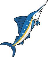 Marlin fish illustration vector