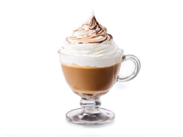 Espresso Con Panna An espresso con panna in a small glass topped with a swirl png