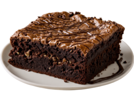 Chocolate Brownie Fudgy rich chocolate brownie with gooey center isolated on deep brown backdrop decadent png