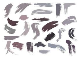 Abstract paint brush strokes element set. Rough textured brushes bundle. Grunge shapes stroke layout pack. Creative hand drawn painting graphic element. vector