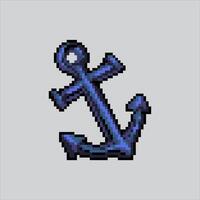 Pixel art illustration Anchor. Pixelated Anchor. Anchor ship pixelated for the pixel art game and icon for website and game. old school retro. vector