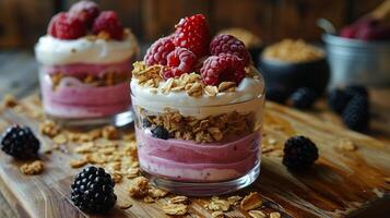 Two Desserts Displayed on a Table photo