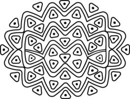Ethnic pattern. abstract oval-shaped print. A hand-drawn linear sketch. Black and white pattern. illustration vector