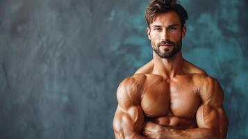 Man in Tank Top Posing for Picture photo