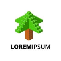 logo con árbol para impresión y diseño. clipart. vector