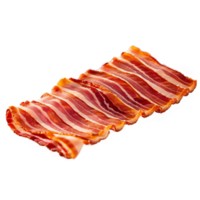 Bacon di spessore tagliare croccante e ondulato catturato con un' superficiale profondità di campo png