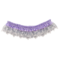 Soft purple garter belt with cascading lace floating delicately ethereal quality detailed png