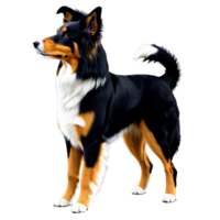 silhuett av scotch collie hund isolerat på transparent bakgrund png