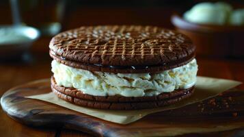 Stack of Cookies and Ice Cream Sandwiches photo