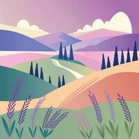 Background with lavender vector