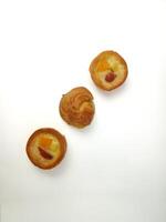 Soes Cake also known as Choux Pastry and mini fruit tart pastry. Fruit soes cake and traditional soes cake top view photography photo