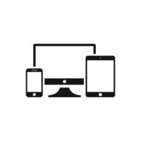 Responsive design in Computer, Tablet, and Smartphone. vector