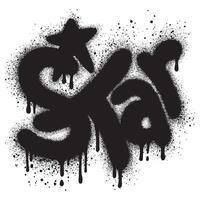 Spray Painted Graffiti star icon isolated on white background. vector