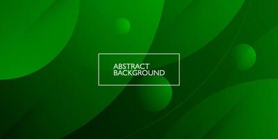 Dark green gradient illustration background dynamic with simple curve and circle pattern style. Modern design concept. Eps10 vector