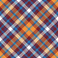 Tartan Plaid Pattern Seamless. Scottish Tartan Seamless Pattern. Seamless Tartan Illustration Set for Scarf, Blanket, Other Modern Spring Summer Autumn Winter Holiday Fabric Print. vector