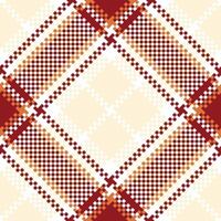 Plaid Pattern Seamless. Gingham Patterns Traditional Scottish Woven Fabric. Lumberjack Shirt Flannel Textile. Pattern Tile Swatch Included. vector