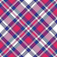 Scottish Tartan Plaid Seamless Pattern, Checkerboard Pattern. Seamless Tartan Illustration Set for Scarf, Blanket, Other Modern Spring Summer Autumn Winter Holiday Fabric Print. vector
